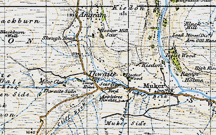 Old map of Thwaite Side in 1947