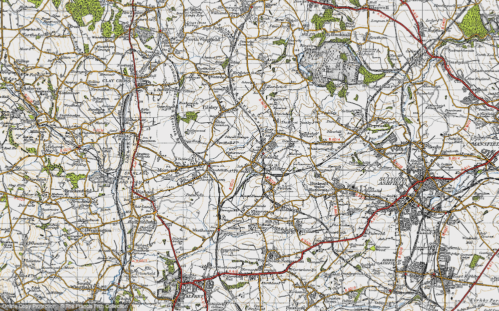 Old Map of Tibshelf, 1947 in 1947