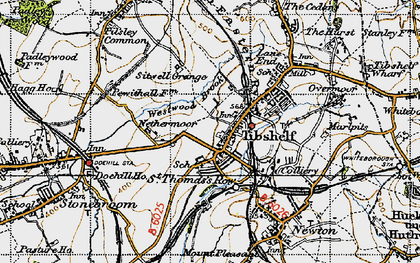 Old map of Tibshelf in 1947