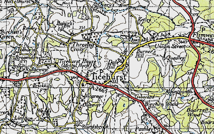 Old map of Ticehurst in 1940