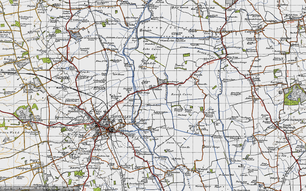 Old Map of Tickton, 1947 in 1947