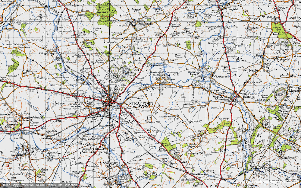 Old Map of Tiddington, 1947 in 1947