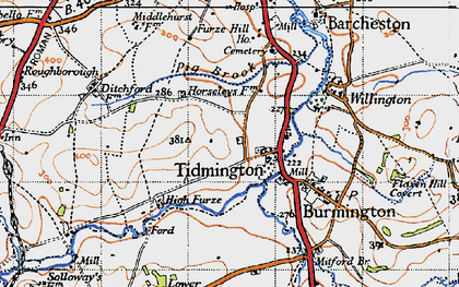 Old map of Tidmington in 1946