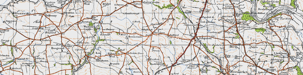 Old map of Woodson in 1946