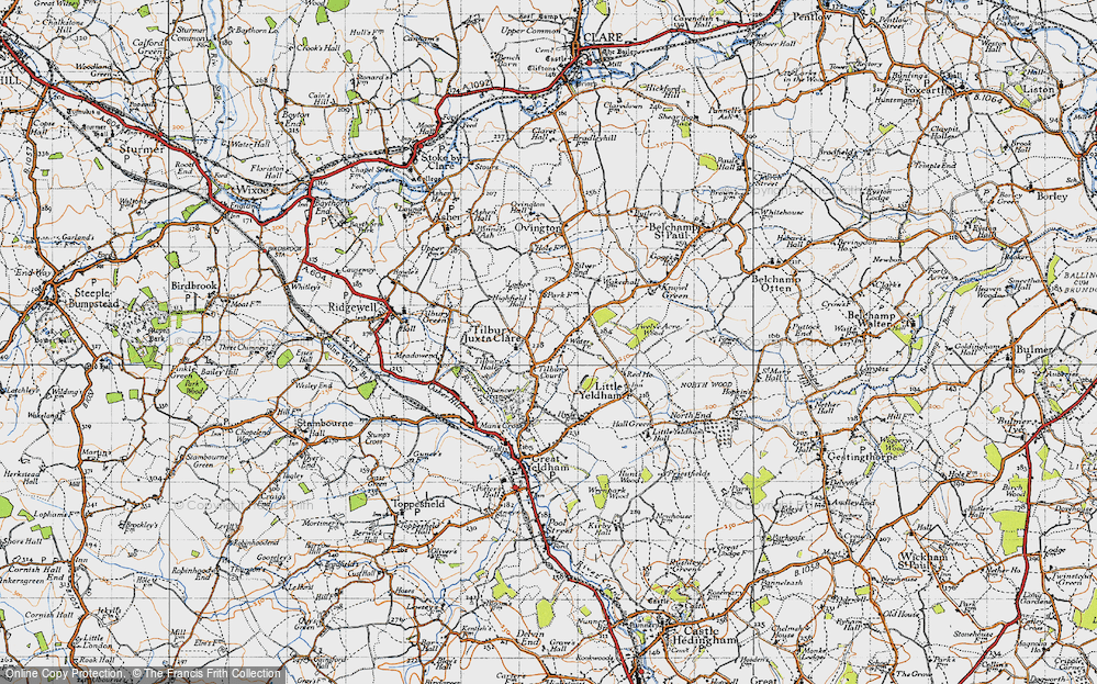 Old Map of Tilbury Juxta Clare, 1946 in 1946