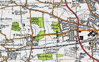Old map of Tilehill Wood in 1947