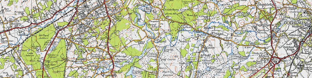 Old map of Tilford in 1940