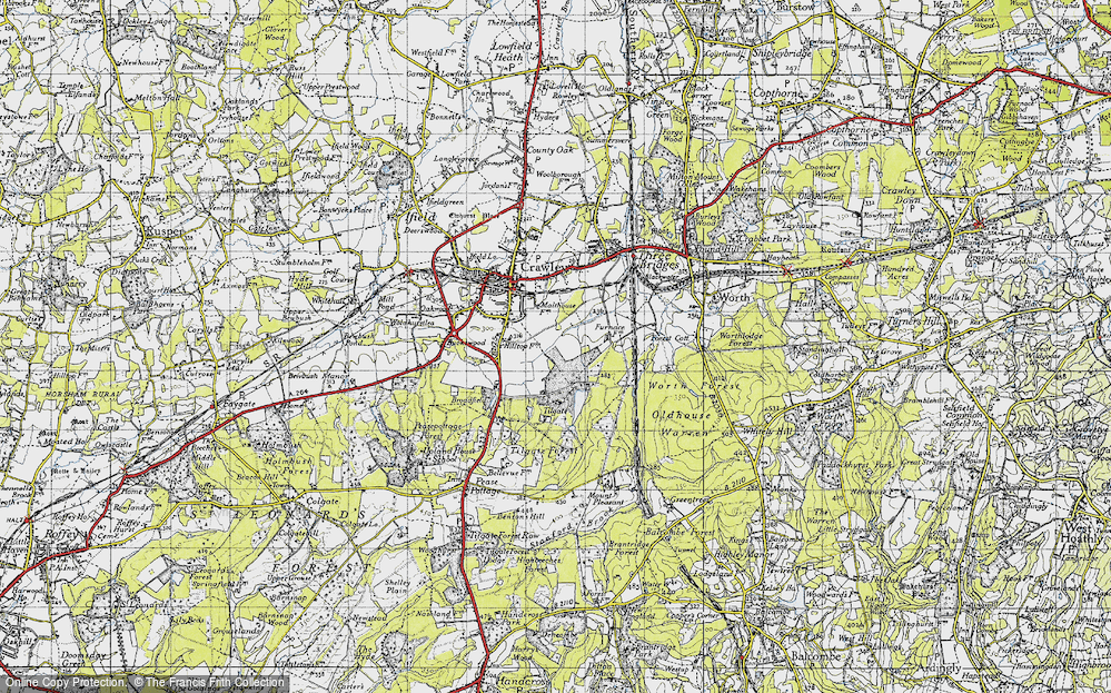 Old Map of Tilgate, 1940 in 1940