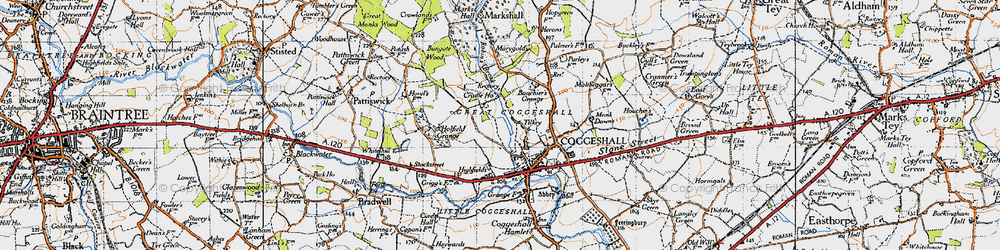 Old map of Bouchier's Grange in 1945