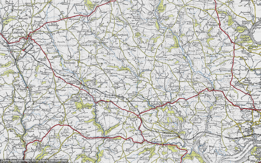 Old Map of Tilland, 1946 in 1946