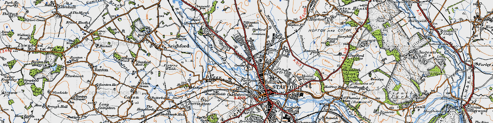 Old map of Tillington in 1946