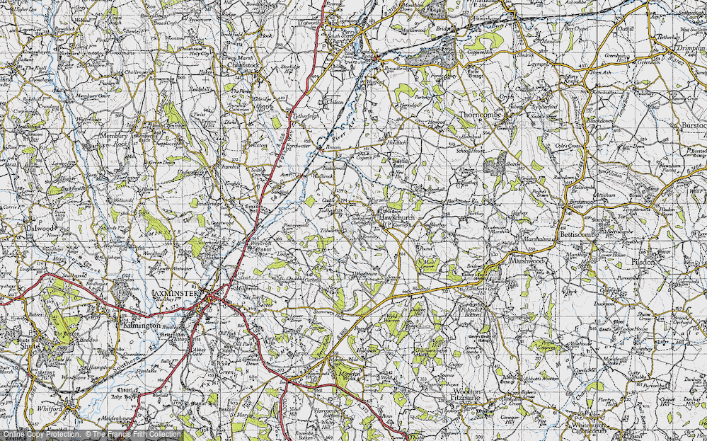 Old Map of Tillworth, 1945 in 1945