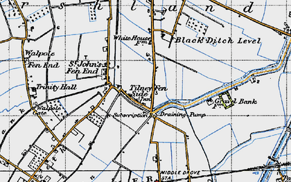 Old map of Tilney Fen End in 1946
