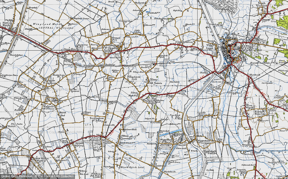 Old Map of Tilney High End, 1946 in 1946
