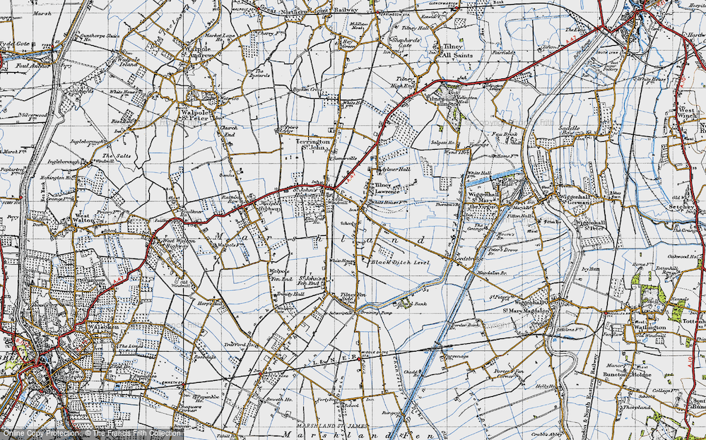 Old Map of Tilney St Lawrence, 1946 in 1946