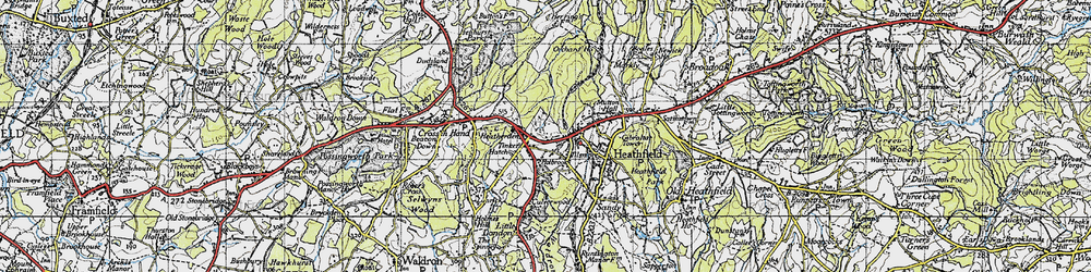 Old map of Tinkers Hatch in 1940