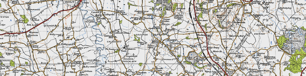 Old map of Tilston in 1947