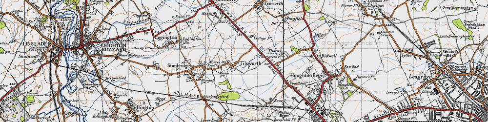 Old map of Tilsworth in 1946