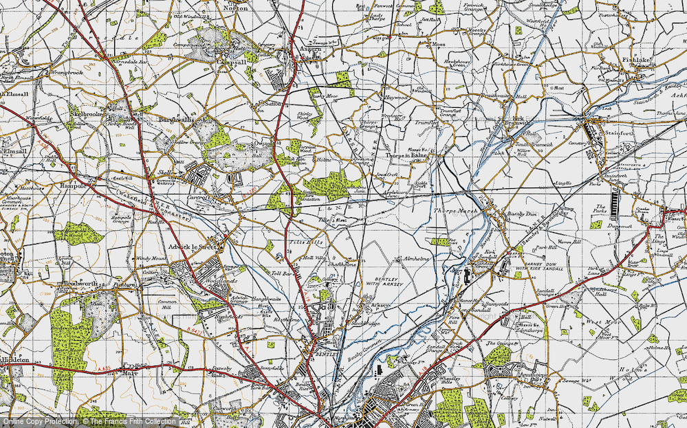 Old Map of Tilts, 1947 in 1947