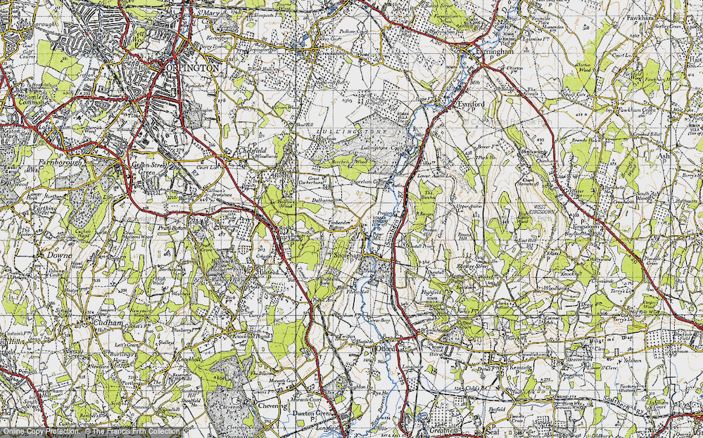 Old Map of Timberden Bottom, 1946 in 1946