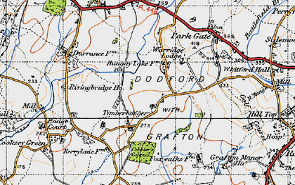 Old map of Timberhonger in 1947