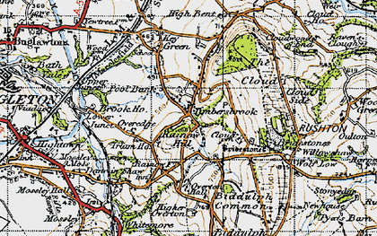 Old map of Timbersbrook in 1947
