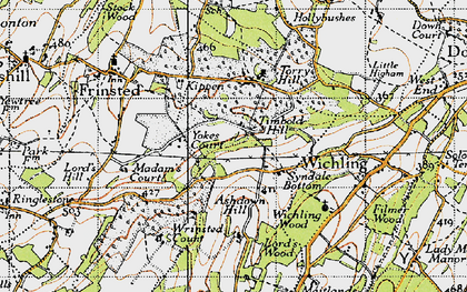 Old map of Ashdown Hill in 1946
