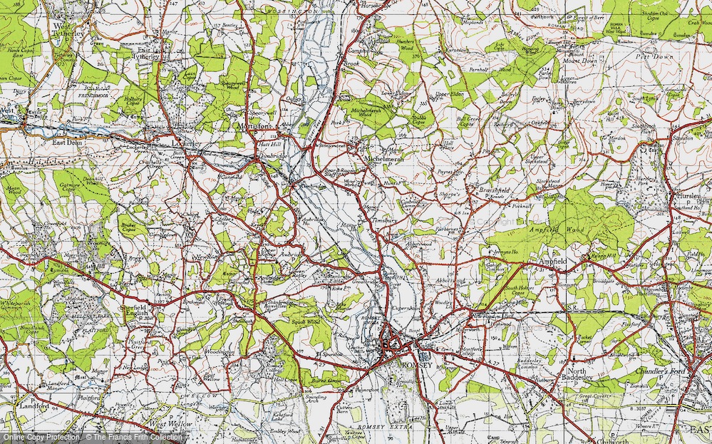Old Map of Timsbury, 1945 in 1945