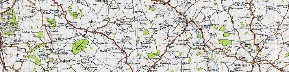 Old map of Brockholds in 1946
