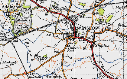 Old map of Tinkers End in 1946