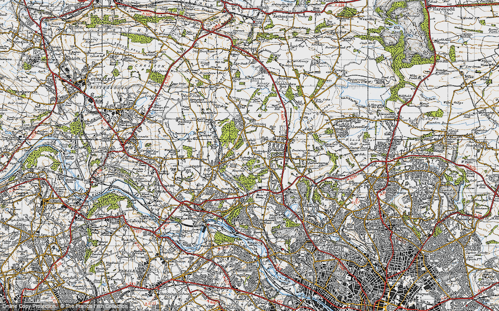 Old Map of Tinshill, 1947 in 1947