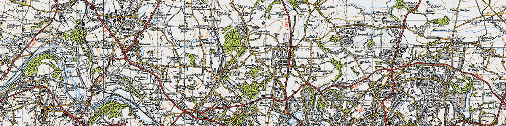 Old map of Tinshill in 1947