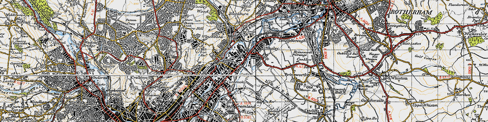 Old map of Tinsley in 1947