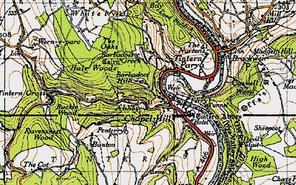 Old map of Tintern in 1946