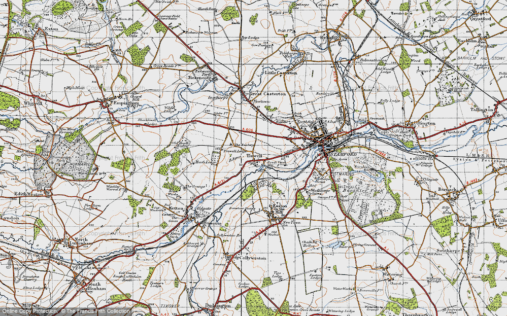 Old Map of Tinwell, 1946 in 1946
