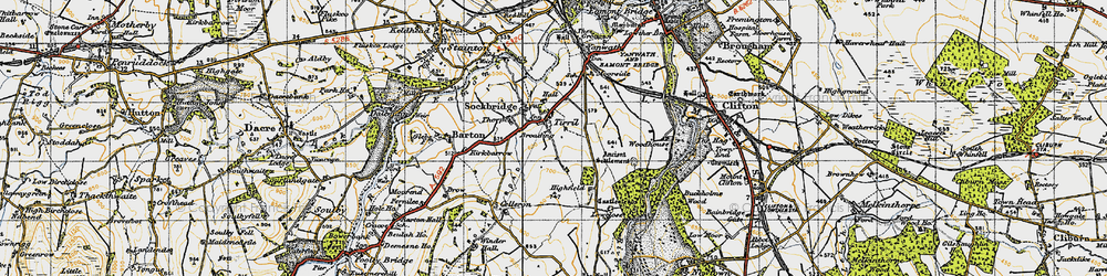 Old map of Tirril in 1947