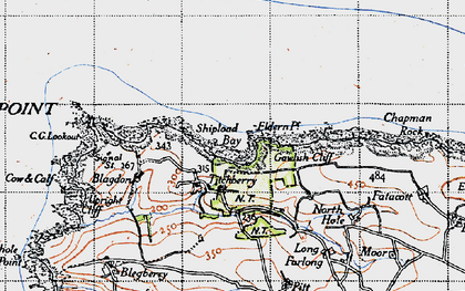 Old map of Titchberry in 1946