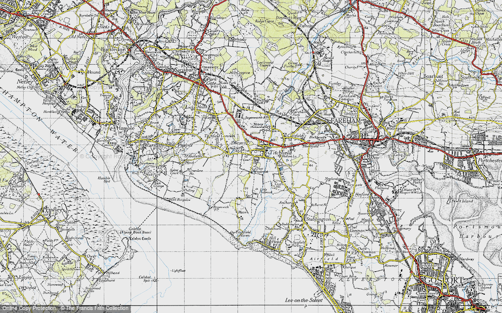 Old Map of Titchfield, 1945 in 1945