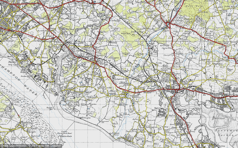 Old Map of Titchfield Park, 1945 in 1945