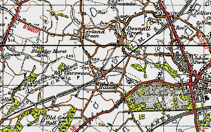 Old map of Tithe Barn Hillock in 1947