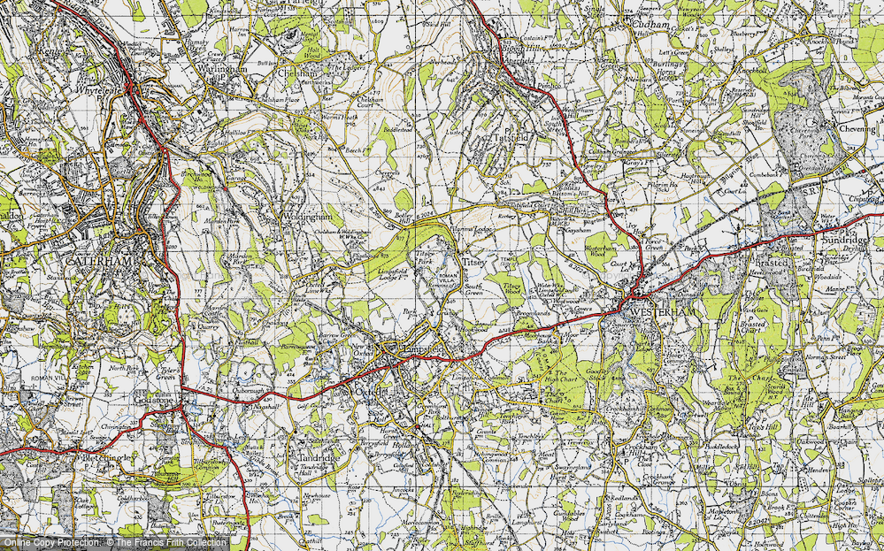 Old Map of Titsey, 1946 in 1946