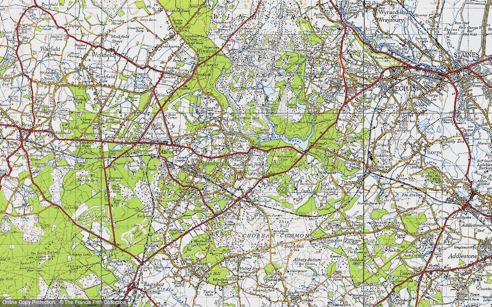 Old Map of Tittenhurst, 1940 in 1940
