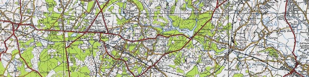 Old map of Tittenhurst in 1940