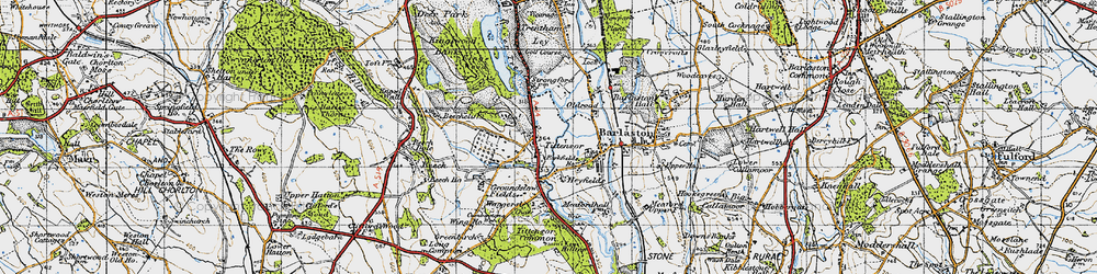 Old map of Tittensor in 1946