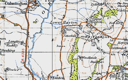 Old map of Titterhill in 1947