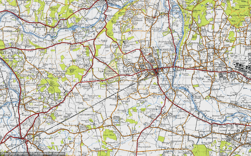 Old Map of Tittle Row, 1947 in 1947