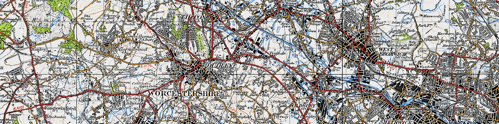 Old map of Tividale in 1946
