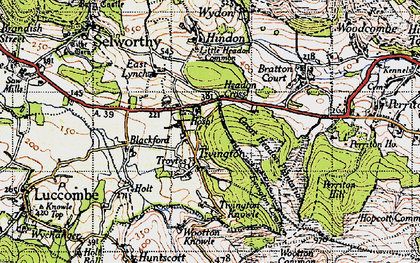 Old map of Tivington in 1946