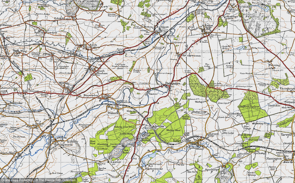 Old Map of Tixover, 1946 in 1946