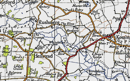 Old map of Toad Row in 1946